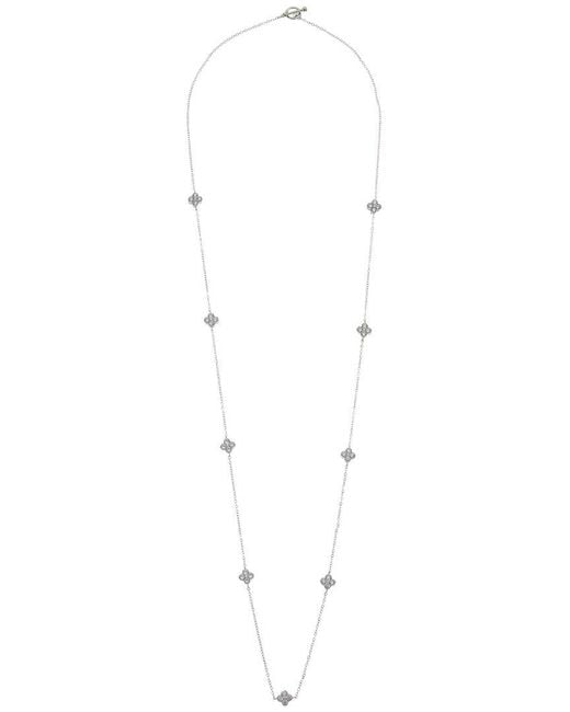 Juvell White Plated Cz Toggle Necklace