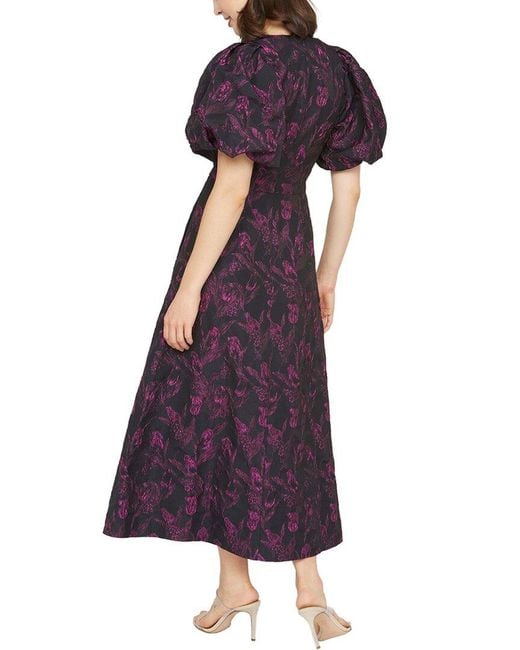 Kay Unger Purple Grace Tea Length Dress