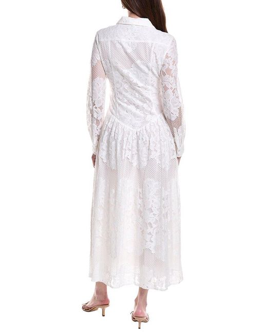 Bardot White Agatha Lace Shirtdress