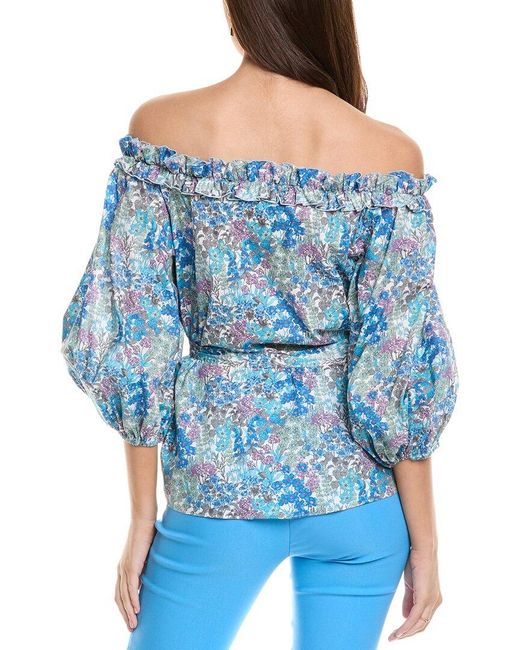 Sara Campbell Blue Charleston Blouse