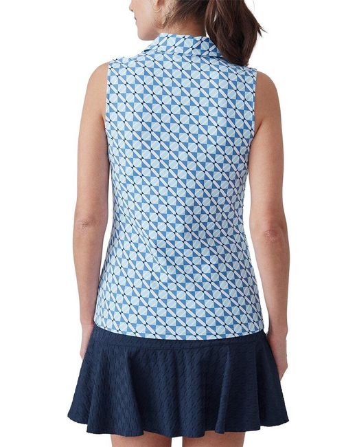 J.McLaughlin Blue Aida Knit Top