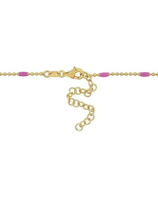 Italian Silver White Ball Link Bracelet