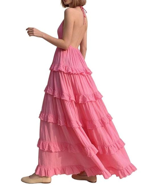 Linda Charm Pink Maxi Dress