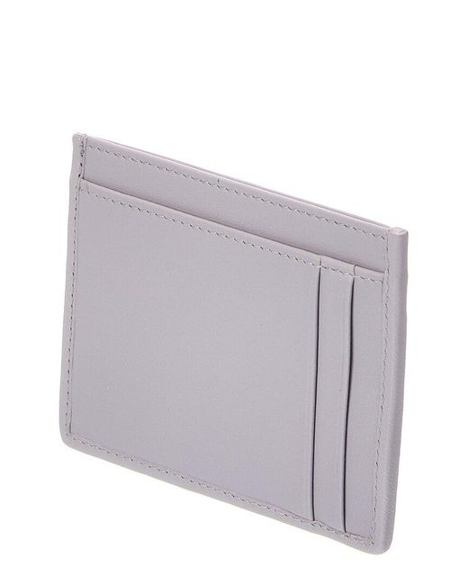 Miu Miu Gray Matelasse Leather Card Holder