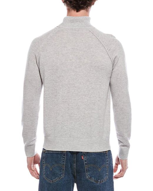 Eleventy Gray Cashmere Turtleneck Sweater for men