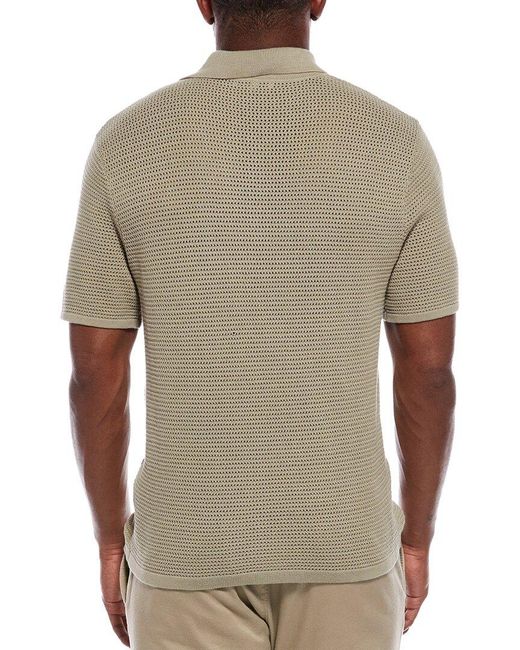 Madewell Natural Open Stitch Button Up Polo Sweater for men