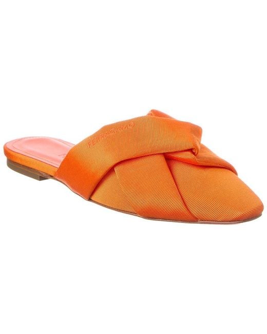 Ferragamo Orange Grosgrain Mule