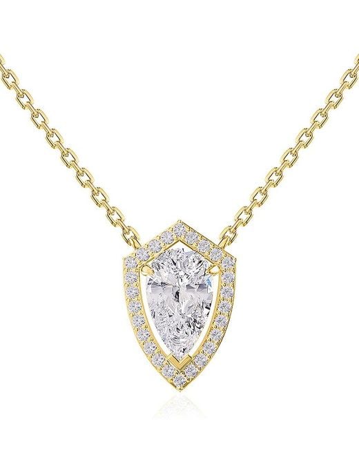 Lab Grown Diamonds Metallic 14K 2.44 Ct. Tw. Lab-Grown Diamond Pendant Necklace