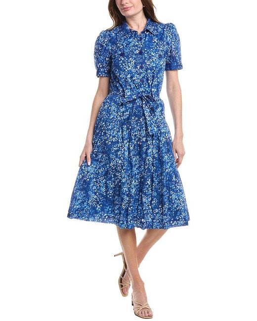 Jude Connally Blue Marina Shirtdress