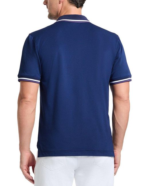 Robert Graham Blue Poker Night Knit Polo Shirt for men