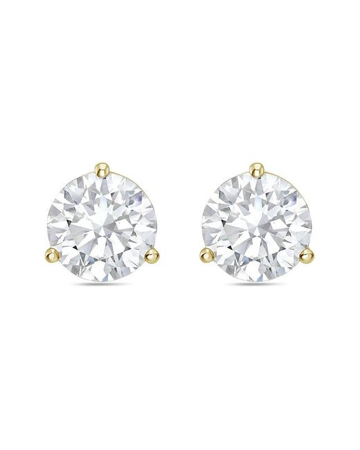 Diana M Metallic Diana M. 14K 15.00 Ct. Tw. Lab-Grown Diamond Stud Earrings