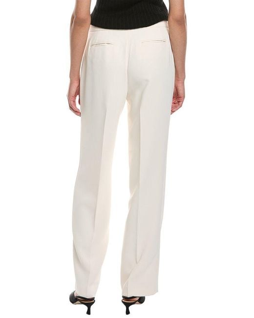 Anne Klein White Fly Front Extend Tab Trouser