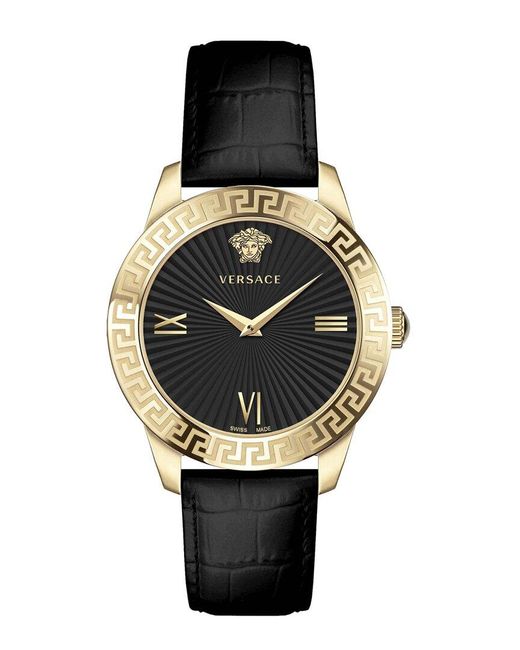 Versace Black Greca Signature Watch