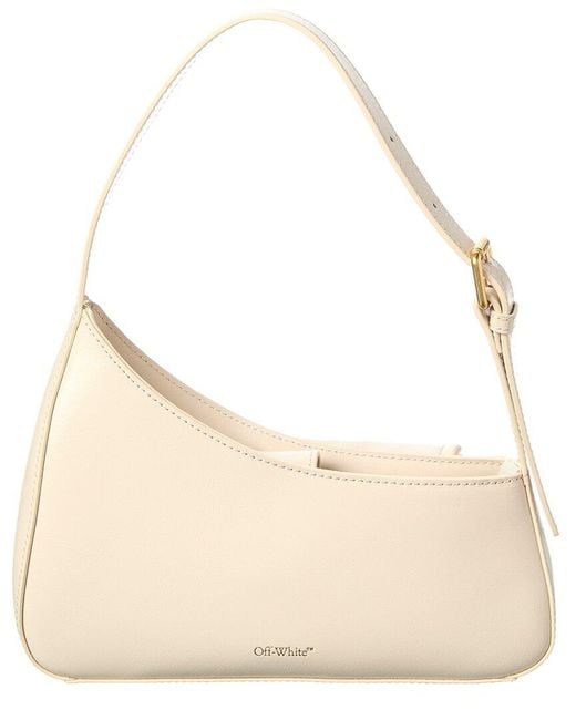 Off-White c/o Virgil Abloh Natural Off- Jitney Leather Hobo Bag
