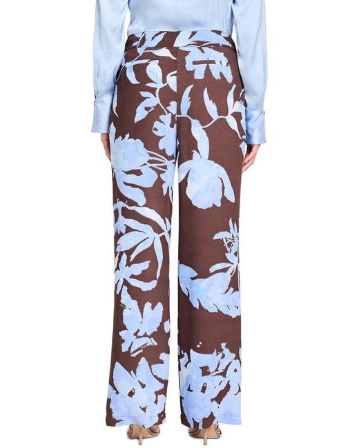NIC+ZOE Blue Cloud Blossom Eliot Wide Leg Pant