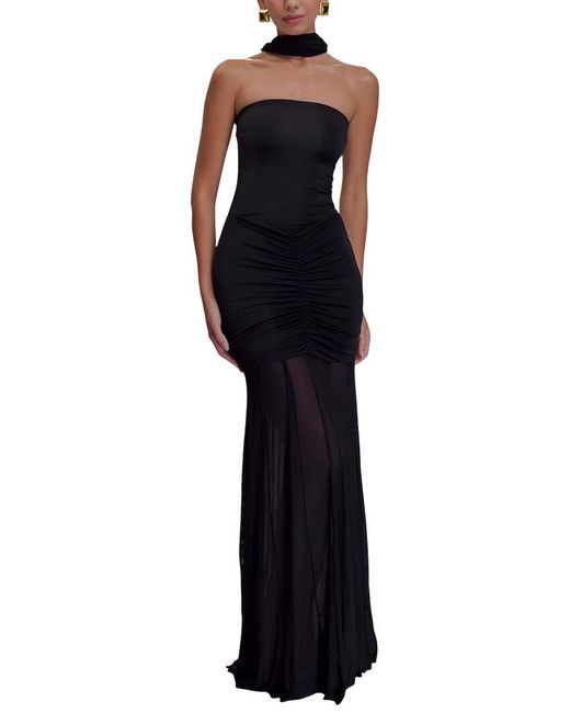 Amanda Royal Black Maxi Dress