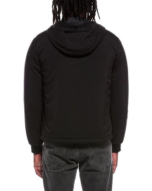 Canali Black Leather-Trim Jacket for men