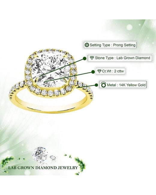 Amairah White 14K 2.00 Ct. Tw. Lab-Grown Diamond Engagement Ring