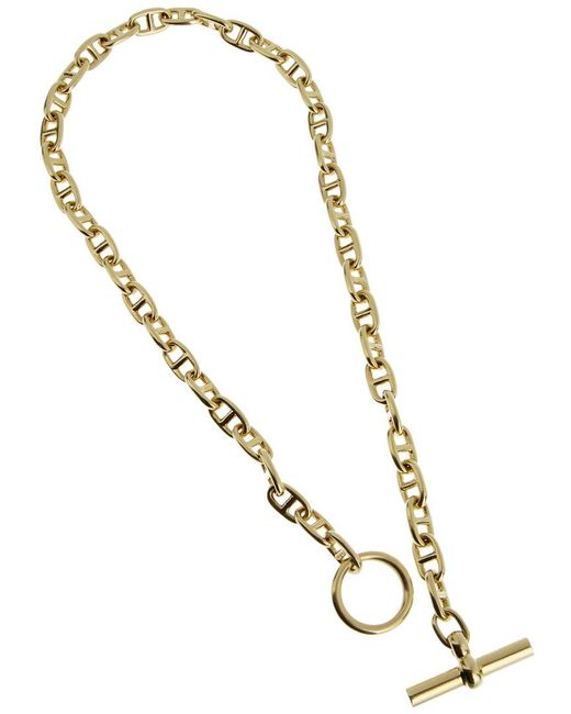 Hermès Metallic 18K Necklace (Authentic Pre-Owned)