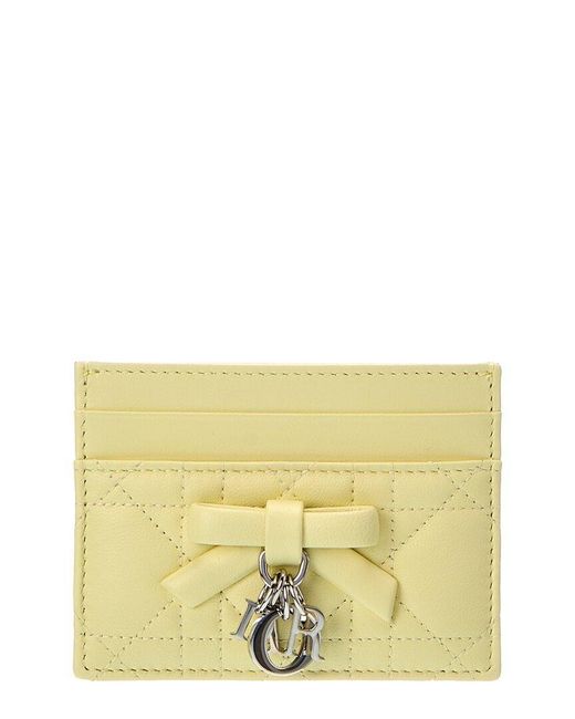 Dior Yellow Lady Leather Card Holder