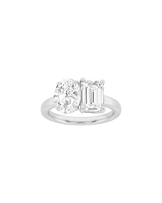 Lab Grown Diamonds White 14K 3.00 Ct. Tw. Lab-Grown Diamond Toi Et Moi Ring