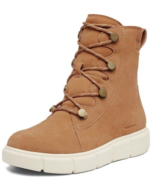 Sorel Brown Explorer Iii Joan Waterproof Suede Boot