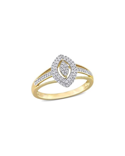 Rina Limor Metallic 10k 0.25 Ct. Tw. Diamond Split Shank Ring