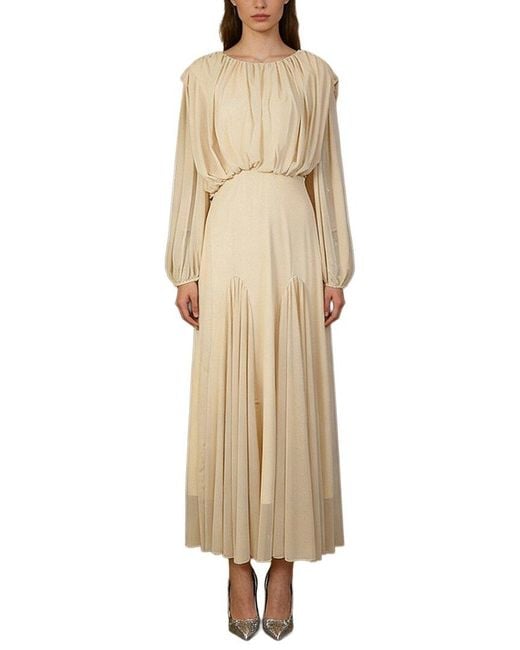 MIRA RICHI Natural Maxi Dress