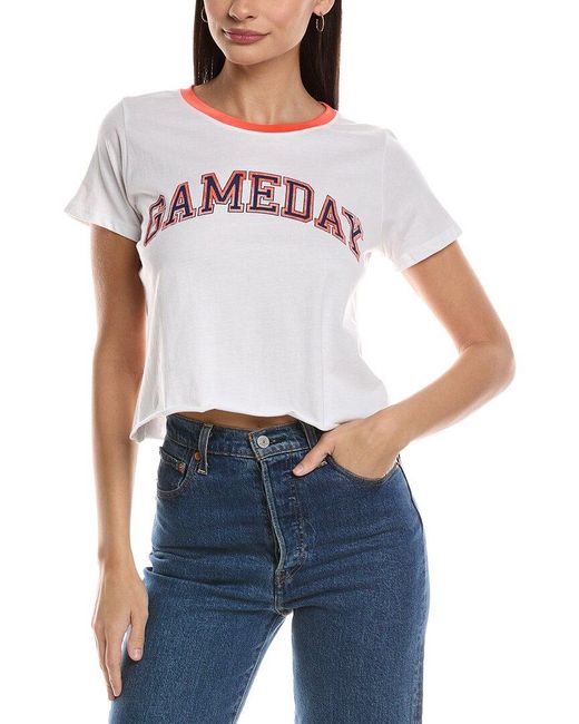 Prince Peter White Gameday Syracuse Oversized Crop T-Shirt