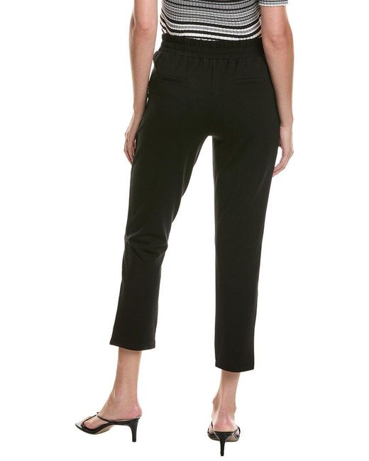 Tahari Black Pocket Knit Ponte Ankle Trouser