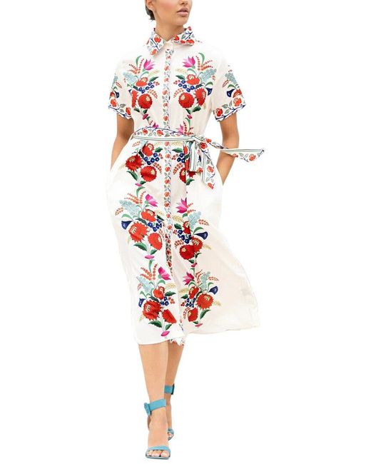 AMINA GLAM White Midi Dress