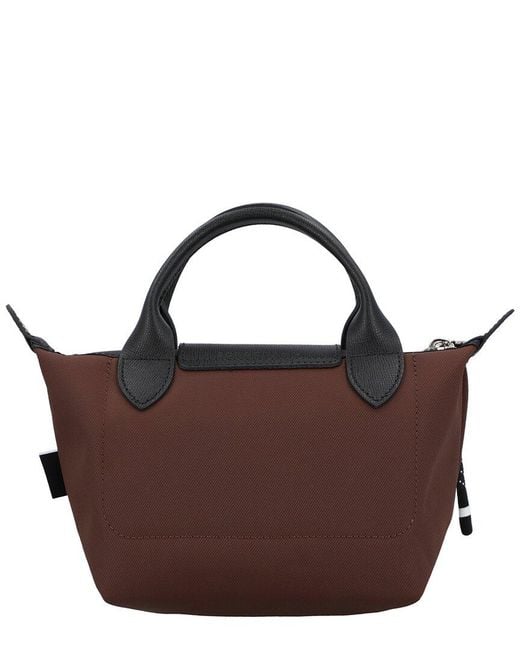 Longchamp Brown Le Pilage Energy Canvas Handbag