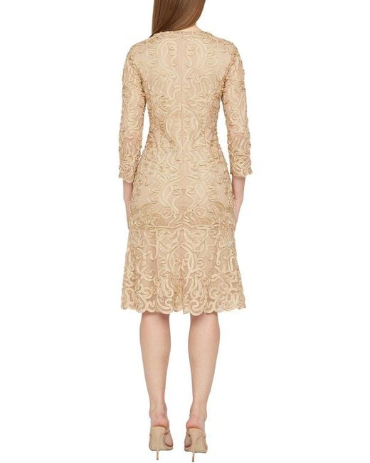 JS Collections Natural Violette Cocktail Dress