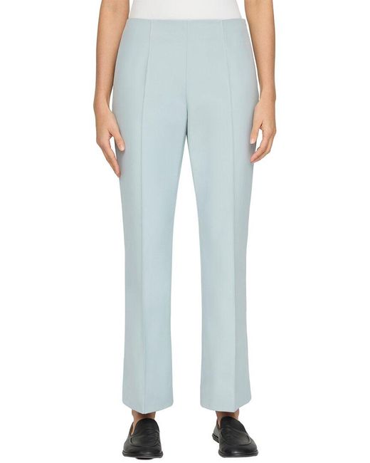 Lafayette 148 New York Blue Vesey Side Zip Flared Ankle Pant