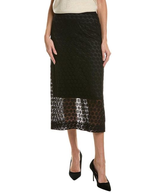 Lafayette 148 New York Black Maxi Pencil Skirt