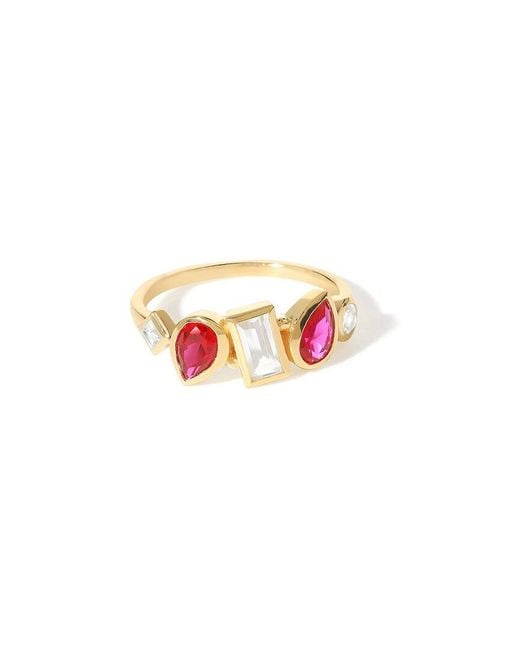 TIRAMISU White 14K Over 1.80 Ct. Tw. Lab-Grown Gemstone Solitaire Ring
