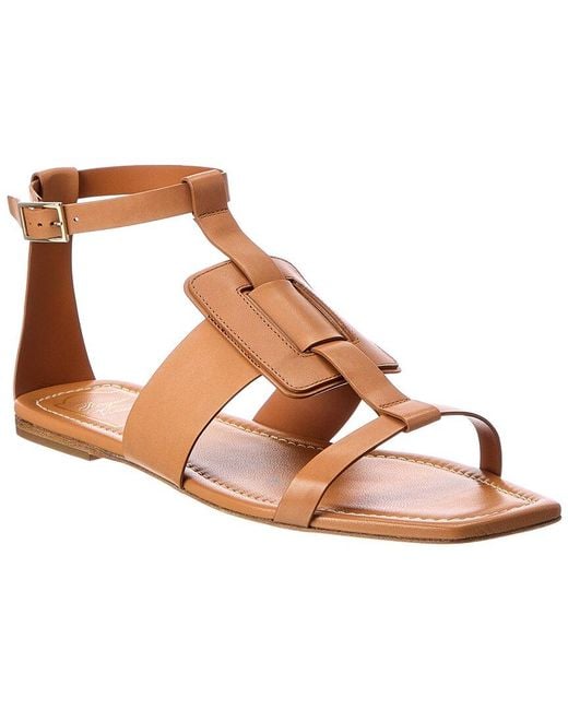 Roger Vivier Brown Leather Sandal