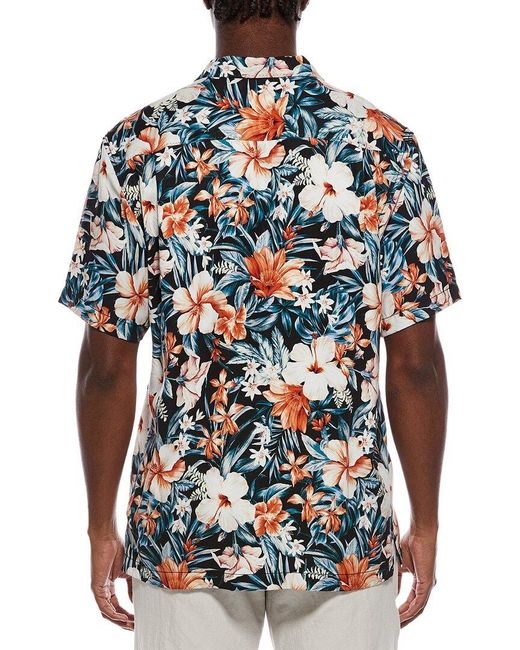 Tommy Bahama Blue Midnight Blooms Silk Shirt for men