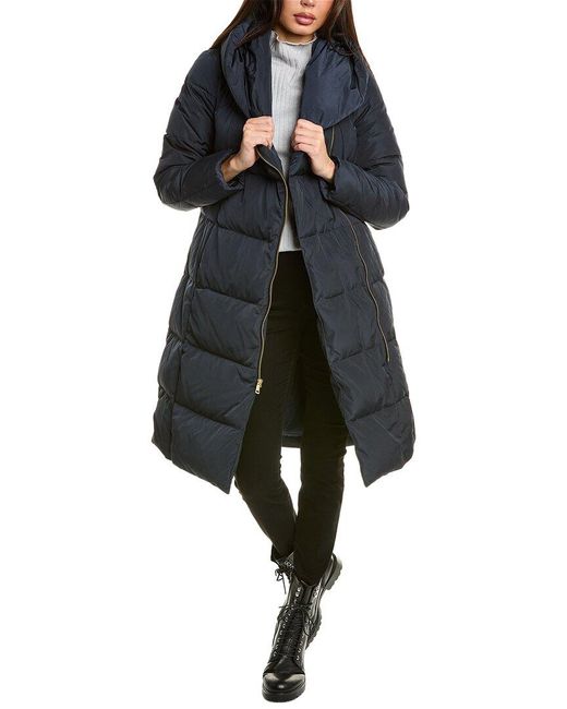 Cole Haan Blue Signature Quilted Down Coat