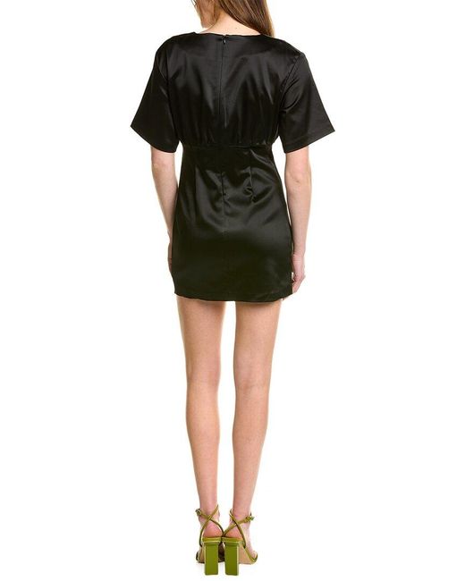 Cynthia Rowley Black Satin Mini Dress