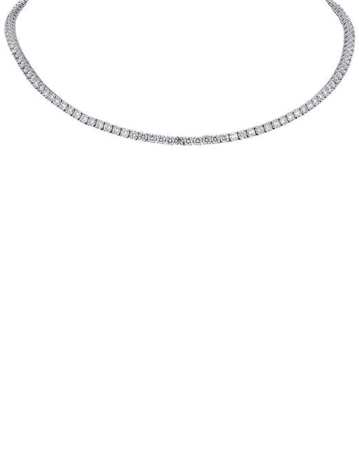 Lab Grown Diamonds Metallic Platinum 7.25 Ct. Tw. Lab-Grown Diamond Necklace