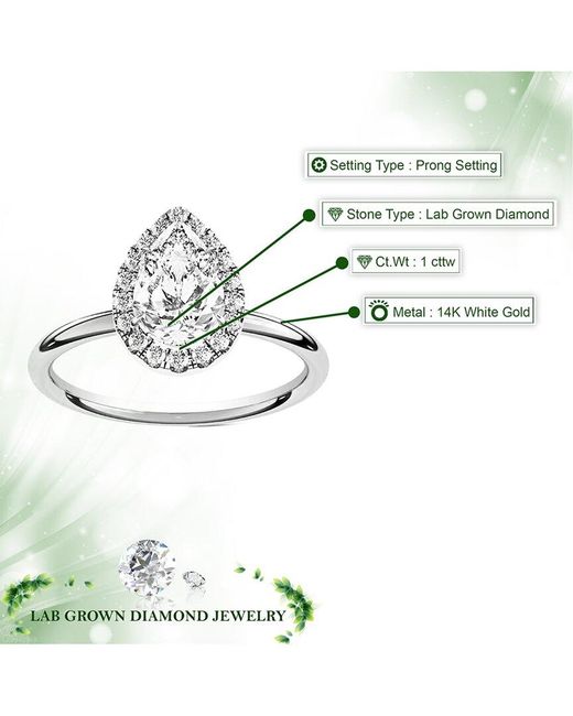 Amairah White 14K 1.00 Ct. Tw. Lab-Grown Diamond Engagement Ring
