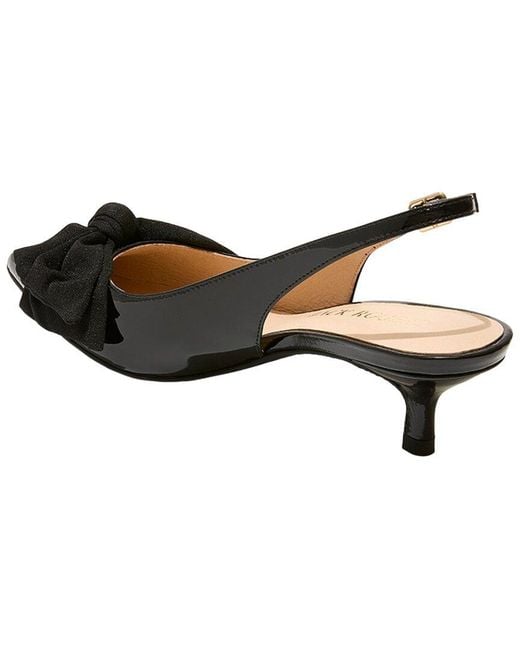 Jack Rogers Black Debra Leather Slingback Heel