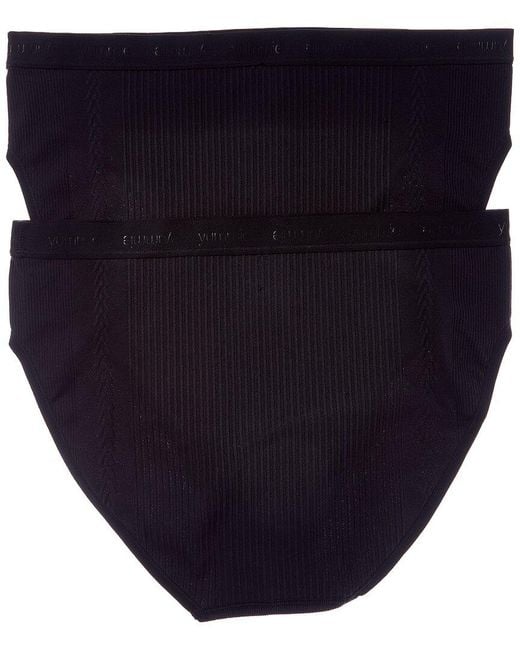 Yummie Blue Gemma Ribbed Hi-Leg Brief