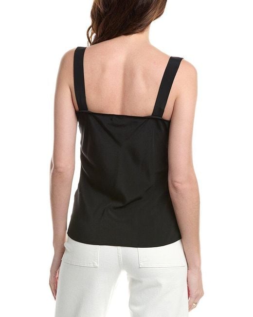 Marella Black Odilia Silk-Blend Tank