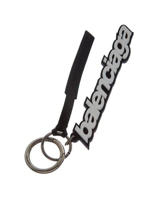Balenciaga Multicolor Logo Rubber Keyring for men