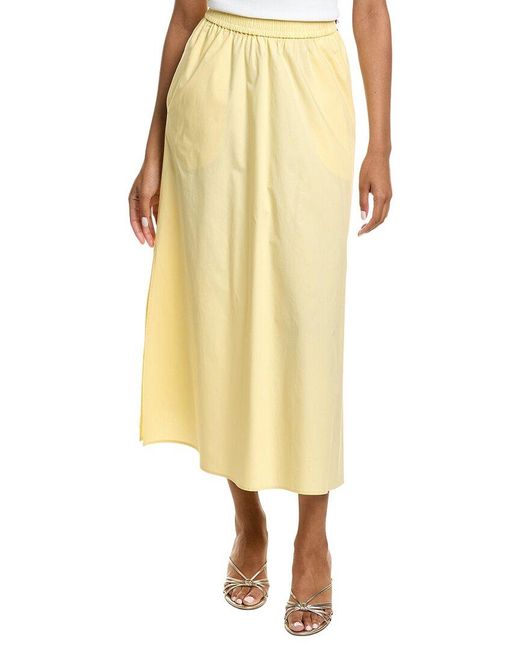 Kenneth Cole Yellow Pull-On Maxi Skirt
