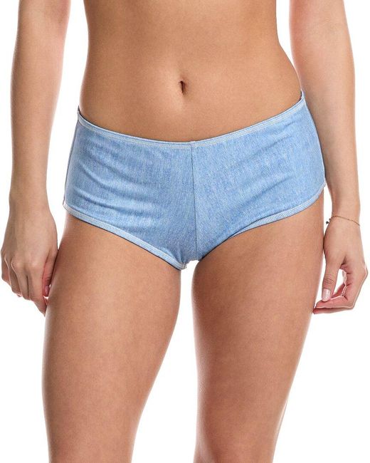 WeWoreWhat Blue Low Rise Swim Short