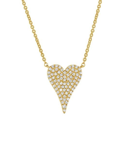 Sabrina Designs Metallic 14K 0.17 Ct. Tw. Diamond Heart Necklace