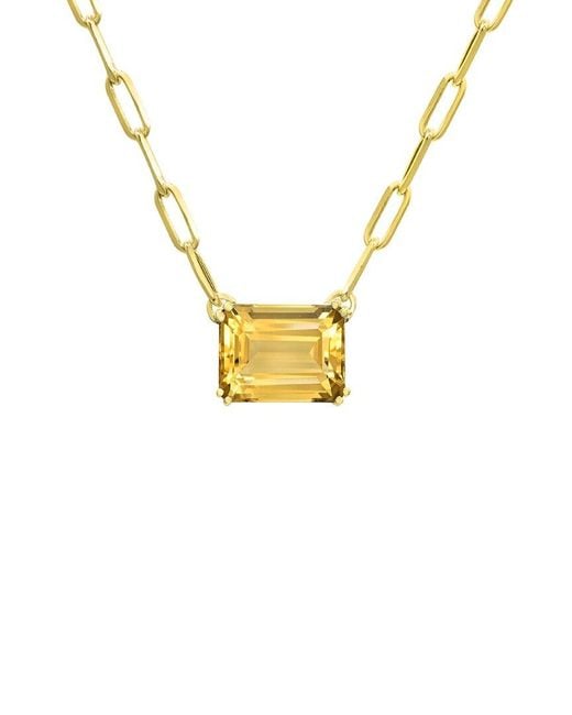 Gemstones Metallic 0.80 Ct. Tw. Citrine Pendant Necklace